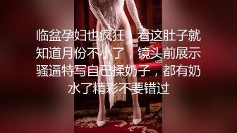 临盆孕妇也疯狂，看这肚子就知道月份不小了，镜头前展示骚逼特写自己揉奶子，都有奶水了精彩不要错过